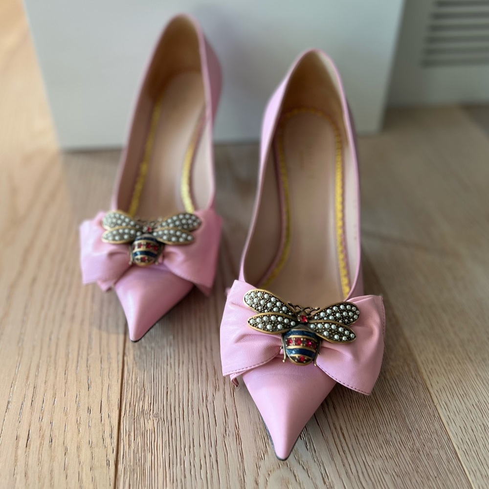 Authentic EUC Gucci Bee pumps-75MM QUEEN MARGARET PUMP:SUGA